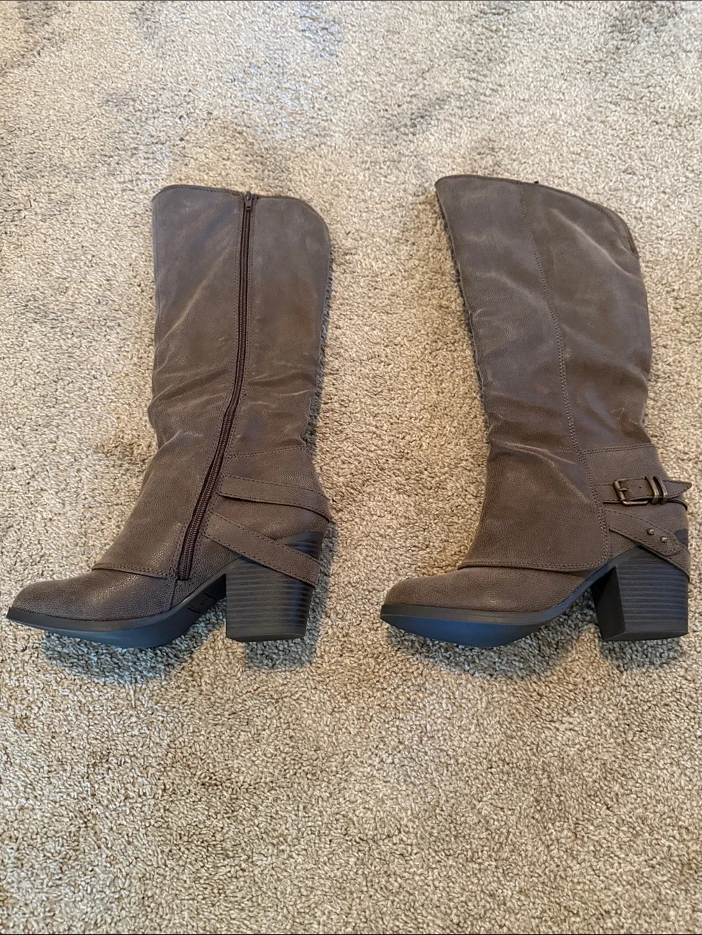 Over-the-Knee Riding Boots in Brown - Sleek Tall Style